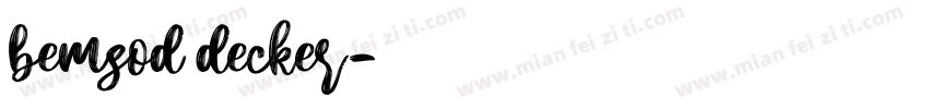 bemsod decker字体转换